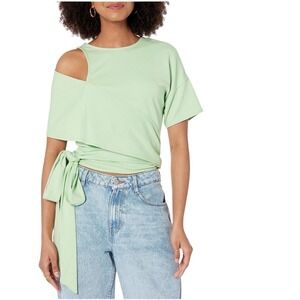 The Drop Jalisae Vaughn Quiet Green Wrap Style Cutout SS Top XXL B0C84YJNZJ